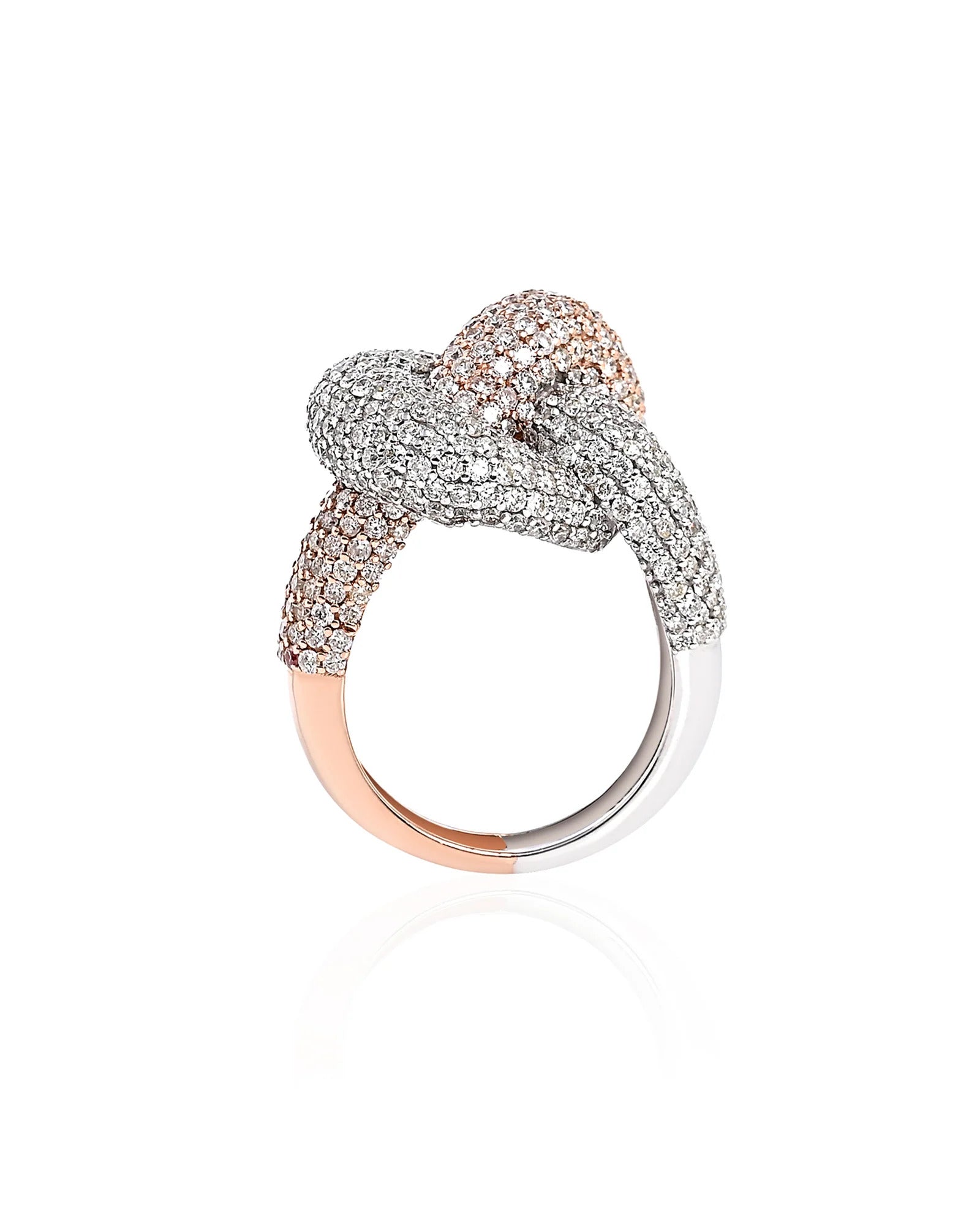 La DiaMantés  | Diamond Embrace Knot Ring